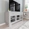 Flash Furniture Wells White 59 Inch Storage Cabinet, Engineered Wood, 3 Tempered Glass Doors and 3 Drawers EV-CA7515-01ZZ-WH-GG - alternate 1